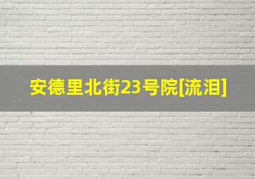 安德里北街23号院[流泪]